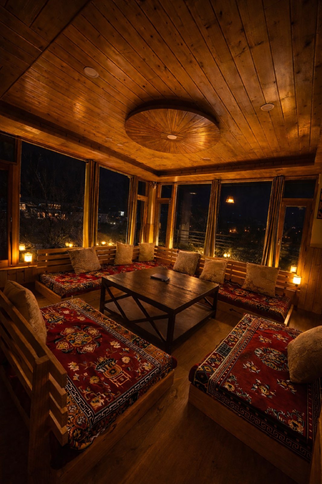 Villa lounge by night